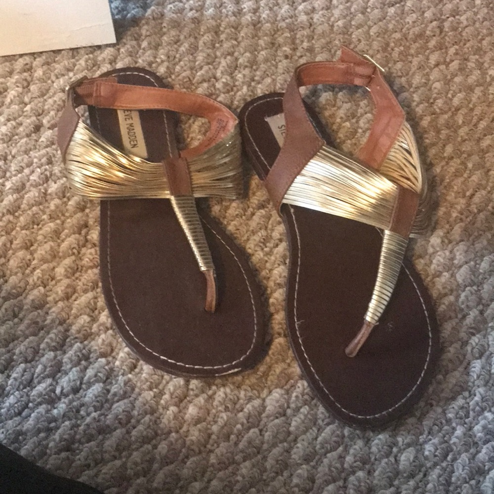 Steve Madden Brown/gold Sandals